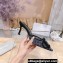 Manolo Blahnik Heel 7cm MAYSALEBI Mesh Checkered Mules Black/Gray
