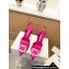 Manolo Blahnik Heel 9cm Prietasli Crystal and Pearl Buckle Satin Slingback Pumps Fuchsia