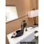 Manolo Blahnik Heel 9cm Prietasli Crystal Buckle Satin Slingback Pumps Black