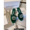 Manolo Blahnik Heel 5.5cm Satin Embellished Laalita Mules Green