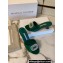 Manolo Blahnik Heel 5.5cm Satin Embellished Laalita Mules Green