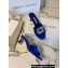 Manolo Blahnik Heel 5.5cm Satin Embellished Laalita Mules Blue