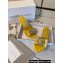 Manolo Blahnik Heel 5.5cm Satin Embellished Laalita Mules Yellow
