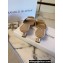 Manolo Blahnik Heel 5.5cm Satin Embellished Laalita Mules Beige