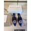 Manolo Blahnik Heel 1.5cm Satin Embellished Sigulona Flat Mules Blue