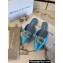 Manolo Blahnik Heel 1.5cm Satin Embellished Sigulona Flat Mules Light Blue