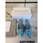 Manolo Blahnik Heel 1.5cm Satin Embellished Sigulona Flat Mules Light Blue