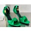 Balamin Heel 9.5cm Uma Satin Silk Sandals Green 2024