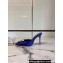 Manolo Blahnik Heel 9.5cm Satin Namutri Mules Blue