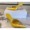 Manolo Blahnik Heel 9.5cm Satin Namutri Mules Yellow