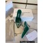 Manolo Blahnik Heel 9.5cm Satin Namutri Mules Green
