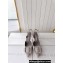 Manolo Blahnik Heel 7cm MAYSLI Suede Buckle Slingback Mules Gray