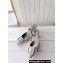 Manolo Blahnik Heel 7cm MAYSLI Suede Buckle Slingback Mules Gray