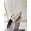 Manolo Blahnik Heel 7cm MAYSLI Suede Buckle Slingback Mules Gray