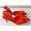 Manolo Blahnik Heel 7cm MAYSLI Suede Buckle Slingback Mules Orange