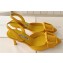 Manolo Blahnik Heel 7cm MAYSLI Suede Buckle Slingback Mules Yellow