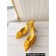 Manolo Blahnik Heel 7cm MAYSLI Suede Buckle Slingback Mules Yellow