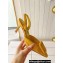 Manolo Blahnik Heel 7cm MAYSLI Suede Buckle Slingback Mules Yellow