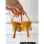 Manolo Blahnik Heel 7cm MAYSLI Suede Buckle Slingback Mules Yellow