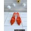Manolo Blahnik Heel 7cm MAYSALE Suede Buckle Mules Orange