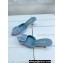 Manolo Blahnik Heel 7cm MAYSALE Suede Buckle Mules Gray Blue