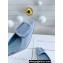 Manolo Blahnik Heel 7cm MAYSALE Suede Buckle Mules Gray Blue