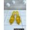 Manolo Blahnik Heel 7cm MAYSALE Suede Buckle Mules Yellow