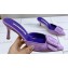 Manolo Blahnik Heel 7cm MAYSALE Suede Buckle Mules Purple
