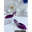 Manolo Blahnik Heel 7cm MAYSALE Suede Buckle Mules Dark Purple