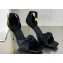 Balamin Heel 9.5cm Uma Satin Silk Sandals Black 2024