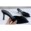 Manolo Blahnik Heel 7cm MAYSALE Suede Buckle Mules Black