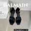 Balamin Heel 9.5cm Uma Satin Silk Sandals Black 2024