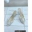 Manolo Blahnik Heel 7cm MAYSALEBI Lace Grosgrain Buckle Mules White