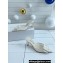 Manolo Blahnik Heel 7cm MAYSALEBI Lace Grosgrain Buckle Mules White