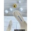 Manolo Blahnik Heel 7cm MAYSALEBI Lace Grosgrain Buckle Mules White