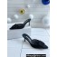 Manolo Blahnik Heel 7cm MAYSALEBI Lace Grosgrain Buckle Mules Black