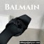 Balamin Heel 9.5cm Uma Satin Silk Sandals Black 2024