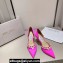 Jimmy Choo Heel 8.5cm Aurelie 85 Pointed Pumps Fuchsia Satin with Pearl Embellishment 2024