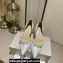 Jimmy Choo Heel 8.5cm Aurelie 85 Pointed Pumps Silver with Pearl Embellishment 2024