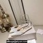 Jimmy Choo point-toe flats Crystals Satin White with Crystal Embellishment 2024