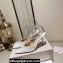 Jimmy Choo Heel 8.5cm Saeda 85 Pumps Crystals Satin White with Crystal Embellishment 2024