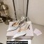 Jimmy Choo Heel 8.5cm Saeda 85 Pumps Crystals Satin White with Crystal Embellishment 2024
