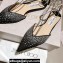 Jimmy Choo point-toe flats Crystals Satin Black with Crystal Embellishment 2024