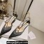 Jimmy Choo Heel 8.5cm Saeda 85 Pumps Crystals Satin Black with Crystal Embellishment 2024
