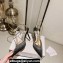 Jimmy Choo Heel 10cm Saeda 100 Pumps Crystals Satin Black with Crystal Embellishment 2024