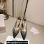 Jimmy Choo Heel 10cm Saeda 100 Pumps Crystals Satin Black with Crystal Embellishment 2024