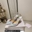 Jimmy Choo Heel 10cm Saeda 100 Pumps Crystals Silver with Crystal Embellishment 2024