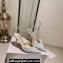 Jimmy Choo Heel 10cm Saeda 100 Pumps Crystals Silver with Crystal Embellishment 2024