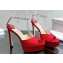 Jimmy Choo Platform 125 Saeda Sandals Satin Red with Crystal Embellishment 2024