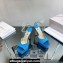 Jimmy Choo Platform 125 Saeda Sandals Satin Blue with Crystal Embellishment 2024